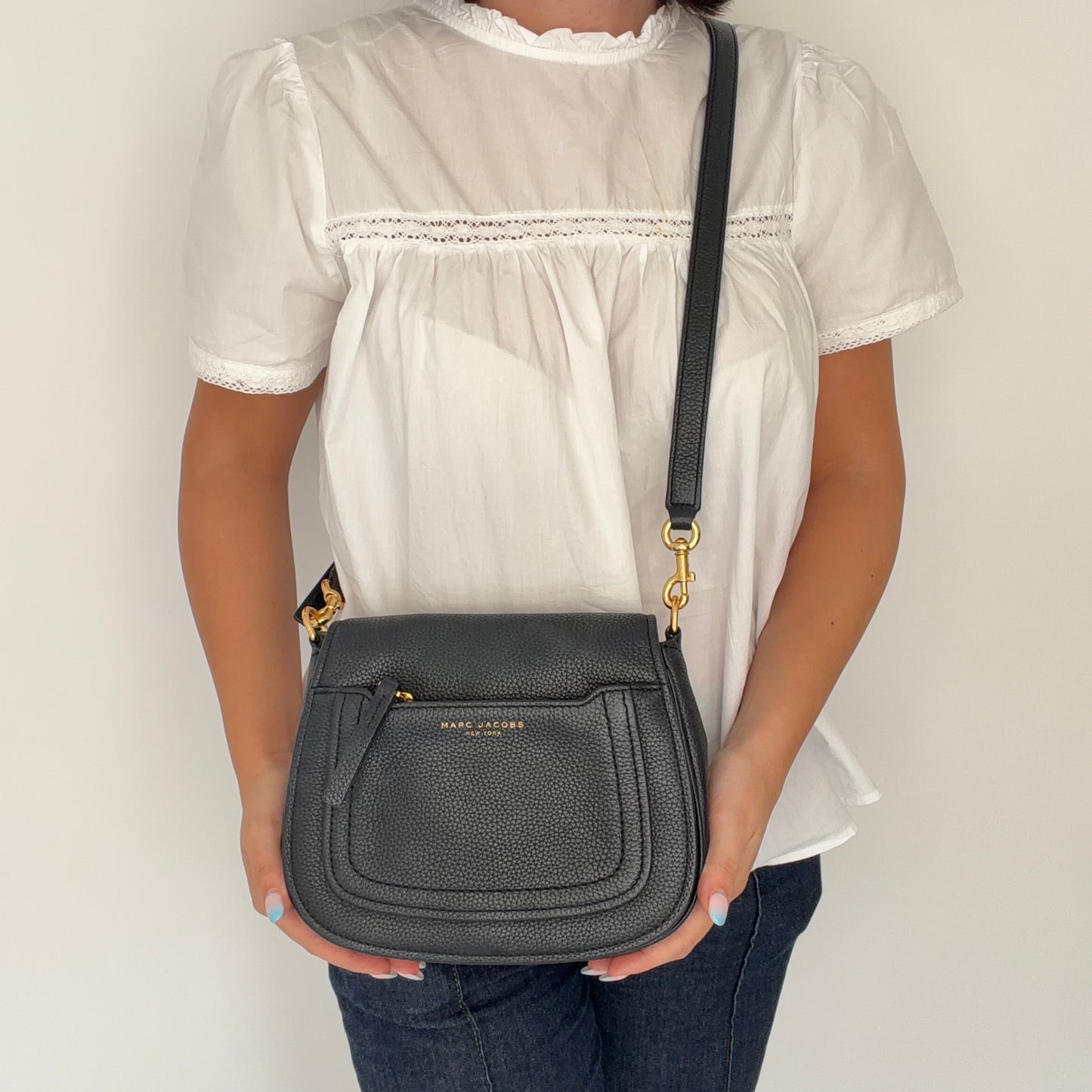 Marc Jacobs Empire City Saddle Bag Black GHW