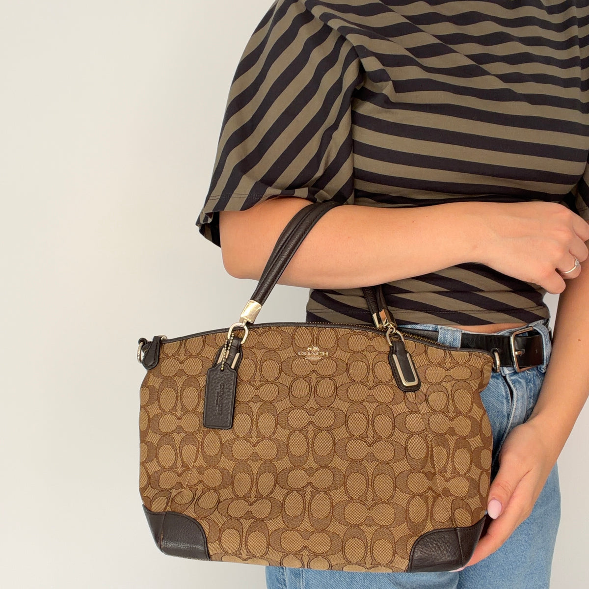Coach Signature Kelsey Satchel Brown