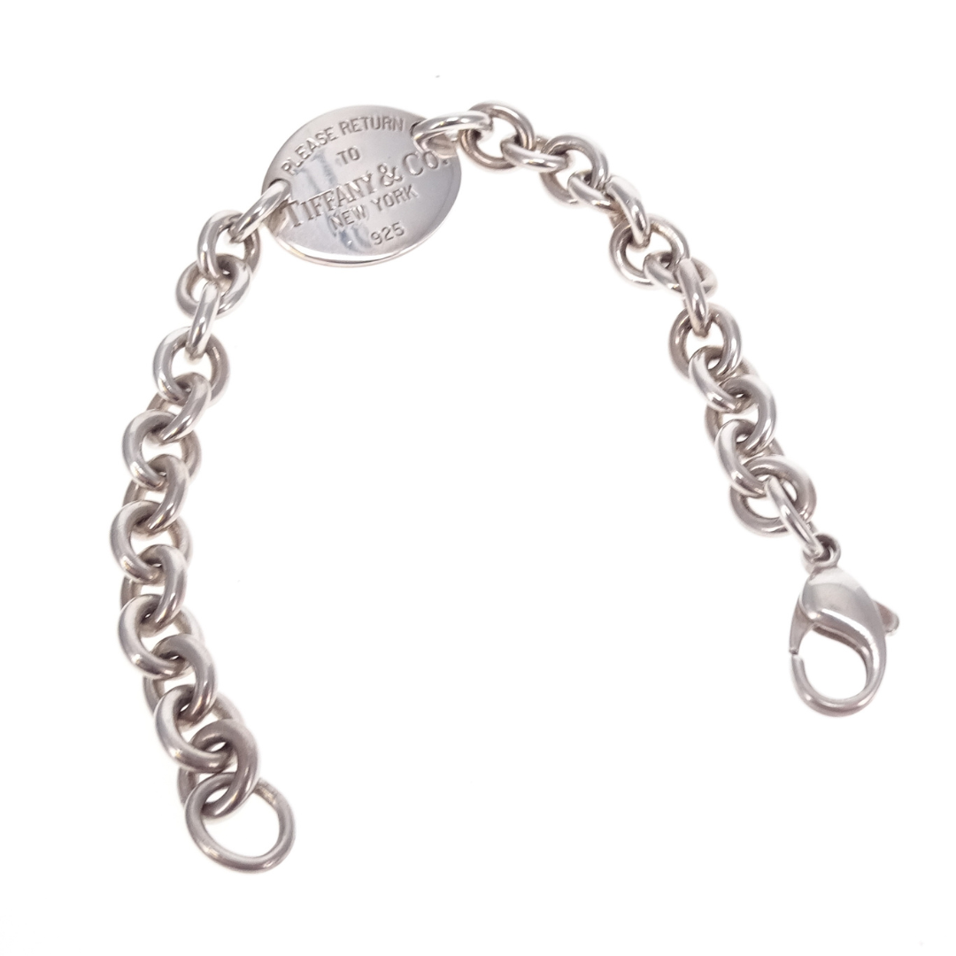 Tiffany & Co Oval RTT Tag Bracelet Sterling Silver
