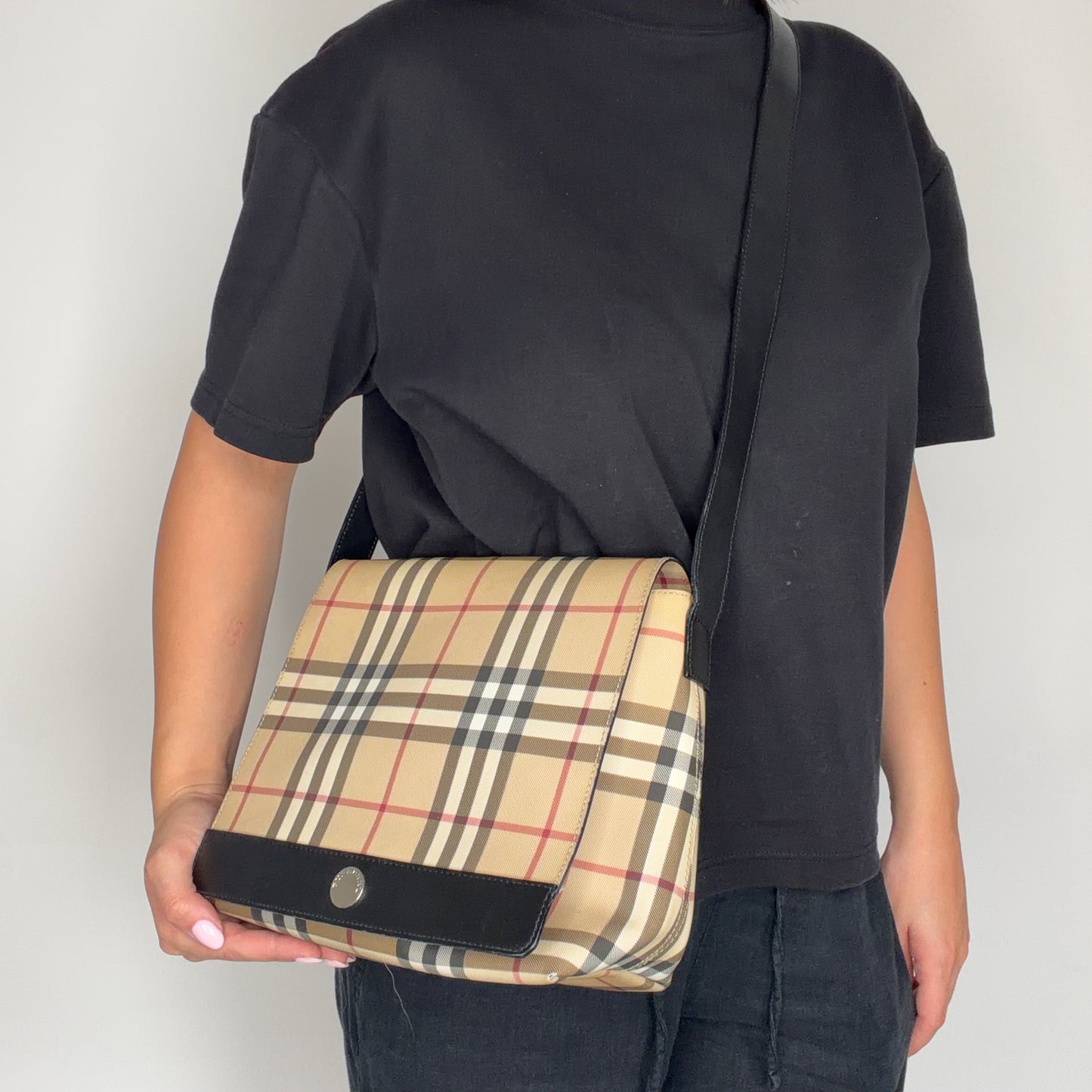 Burberry Nova check Vintage Flap Messenger Bag