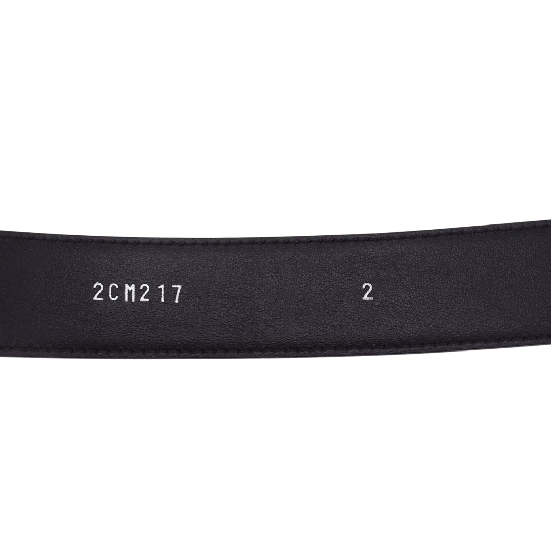 Prada Triangle Belt Black Saffiano 85cm