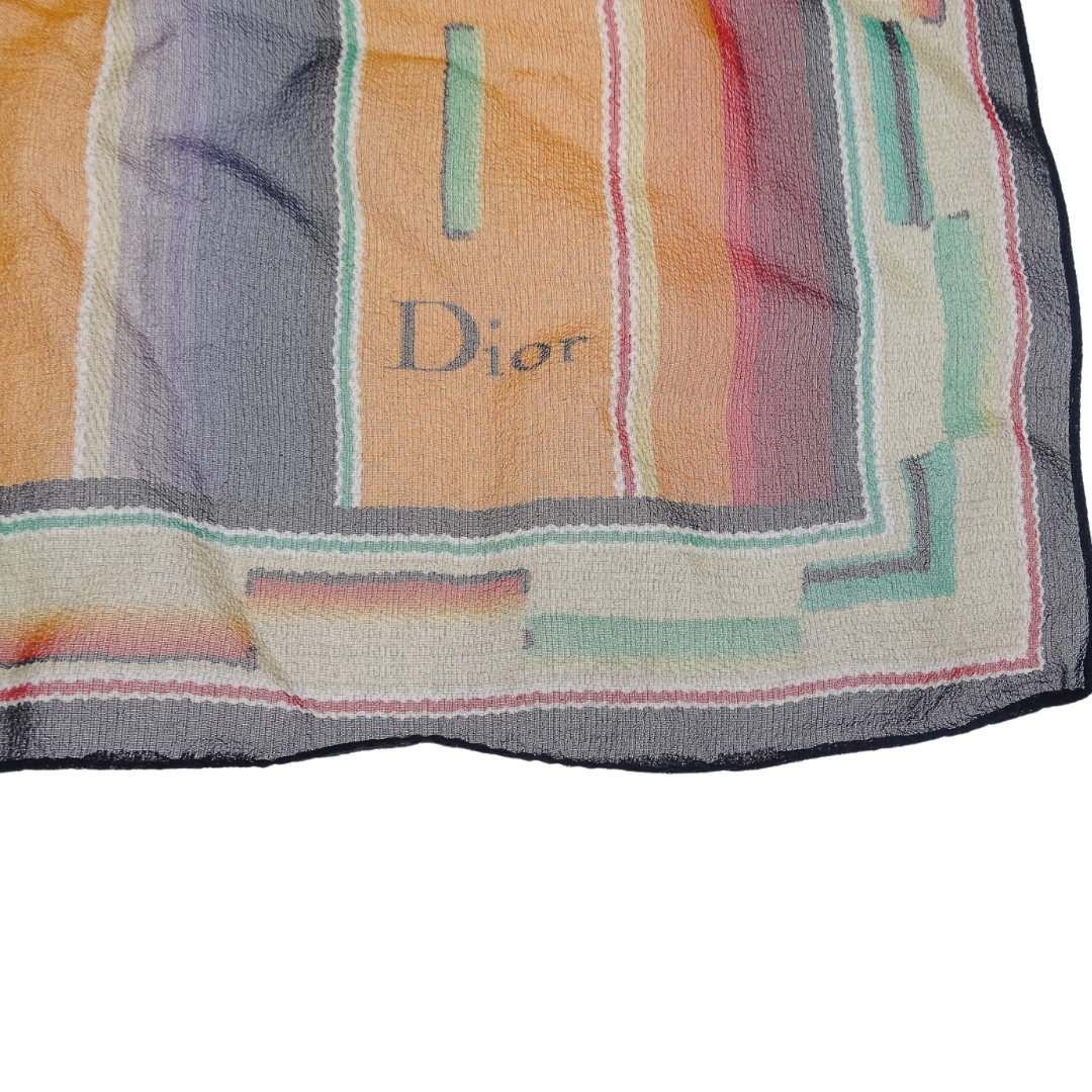 Dior Vintage Mexico Saddle Bag Silk Scarf
