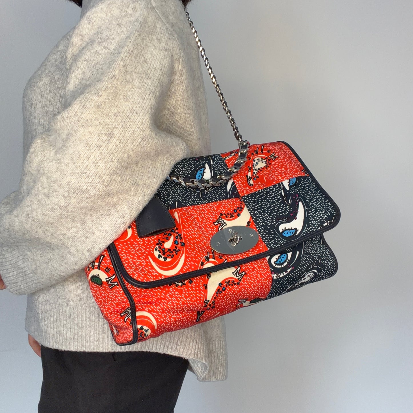 Mulberry Lily Oversized Paisley EcoNylon Coral and Nylon