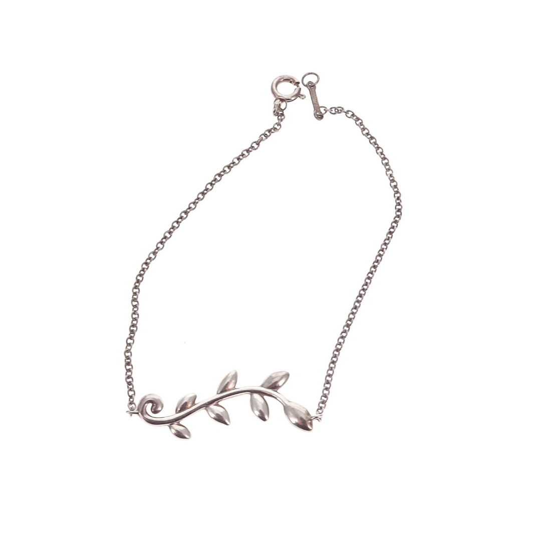 Tiffany & Co Paloma Picasso Olive Leaf Vine Bracelet Sterling Silver