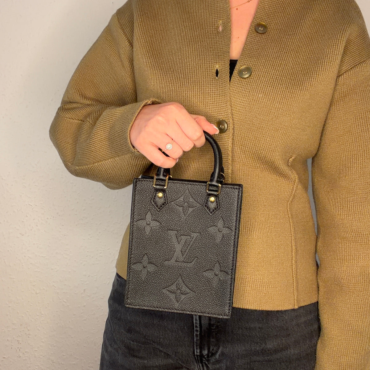 Louis Vuitton Sac Plat Mini Black Empreinte (NFID)