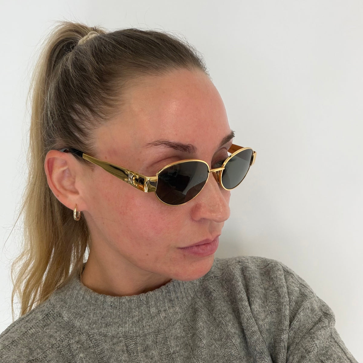 Celine Oval Sunglasses CL40235U