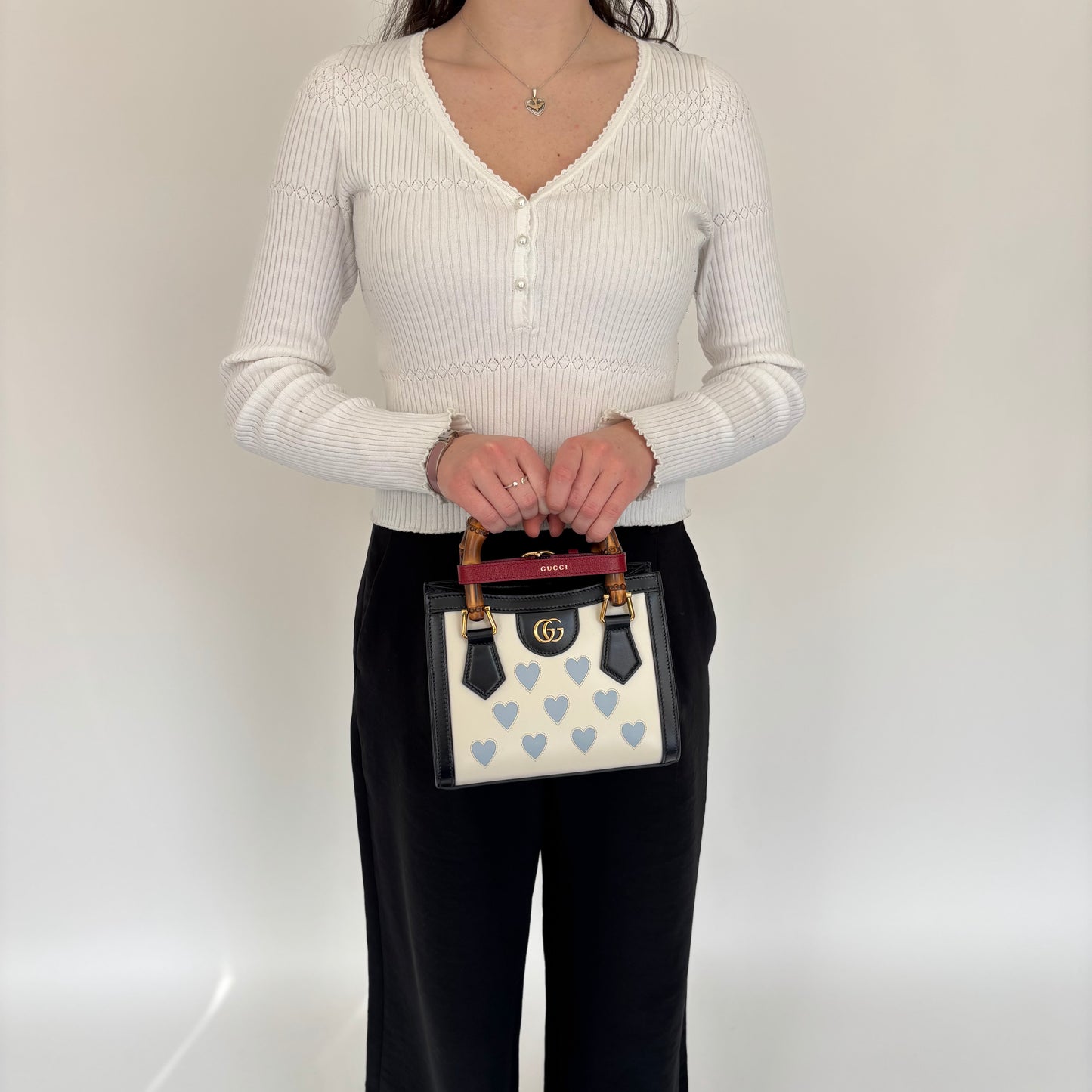 Gucci Calfskin Lovelight Mini Diana Tote Bag
