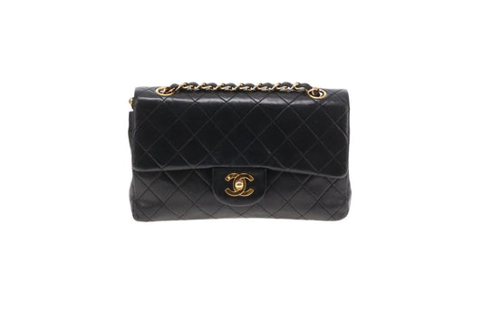 Chanel Vintage Black Lambskin Classic Flap 1989/91
