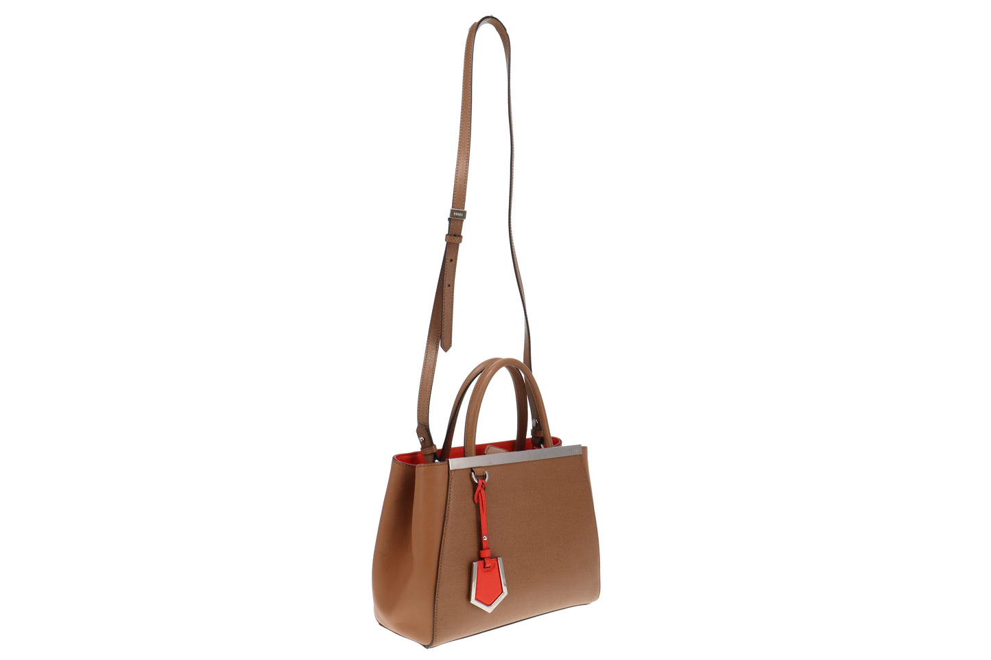 Fendi Tan Leather With Orange Interior Petite 2Jour