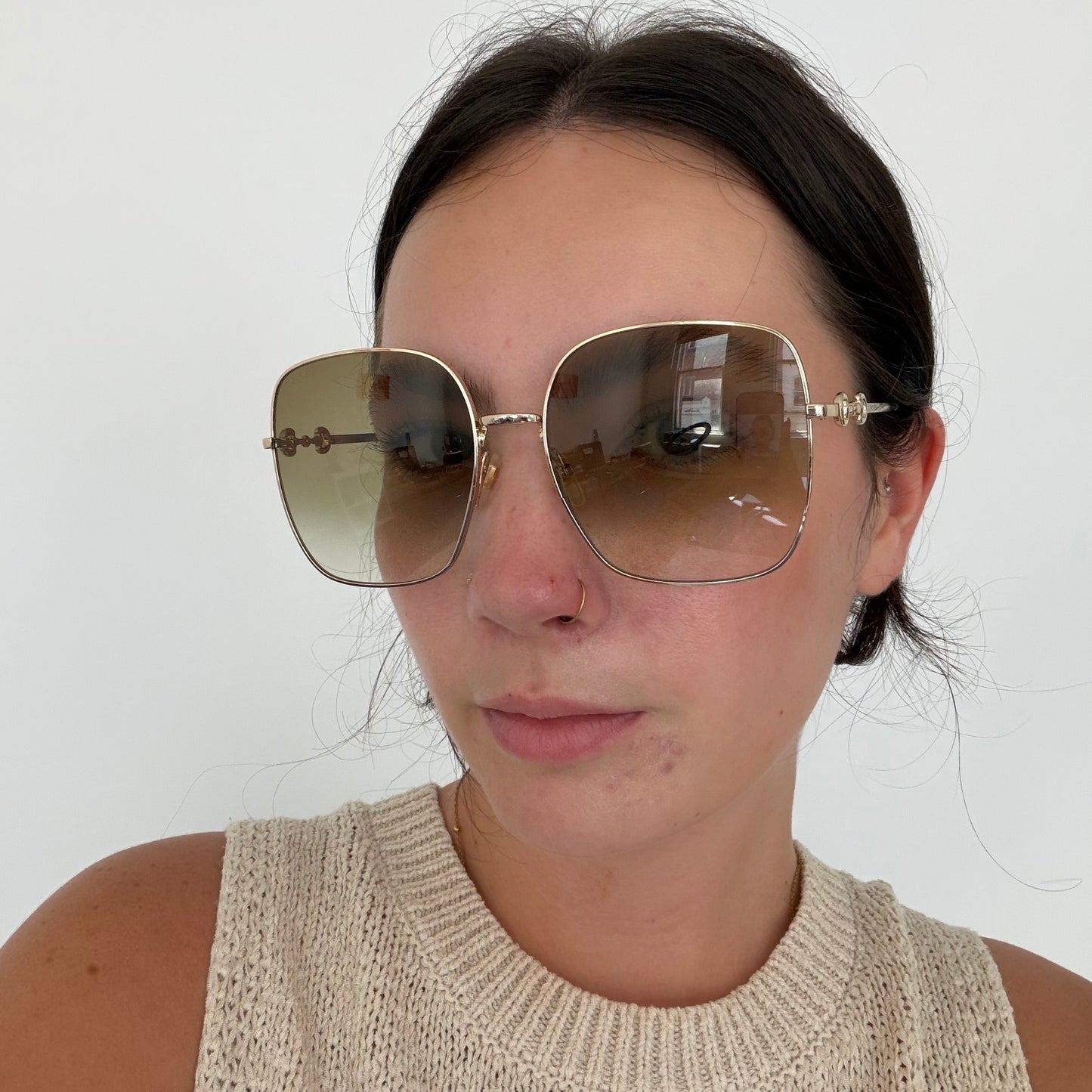 Gucci Horsebit Arm Sunglasses GG0879S
