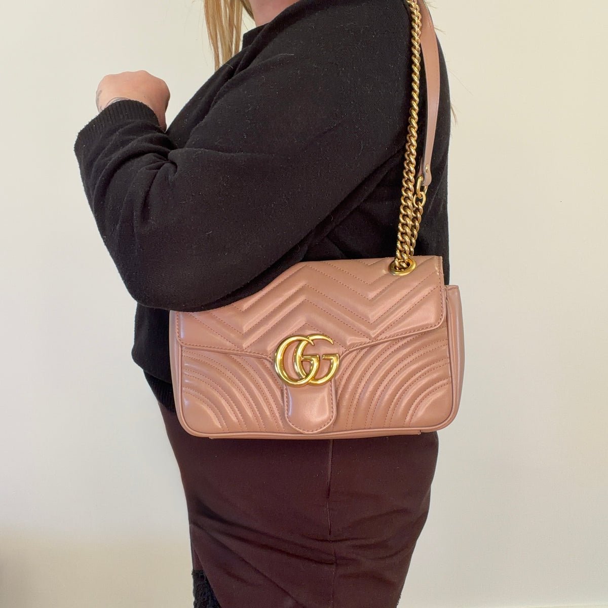 Gucci Marmont Old Model Small Flap Dusty Pink