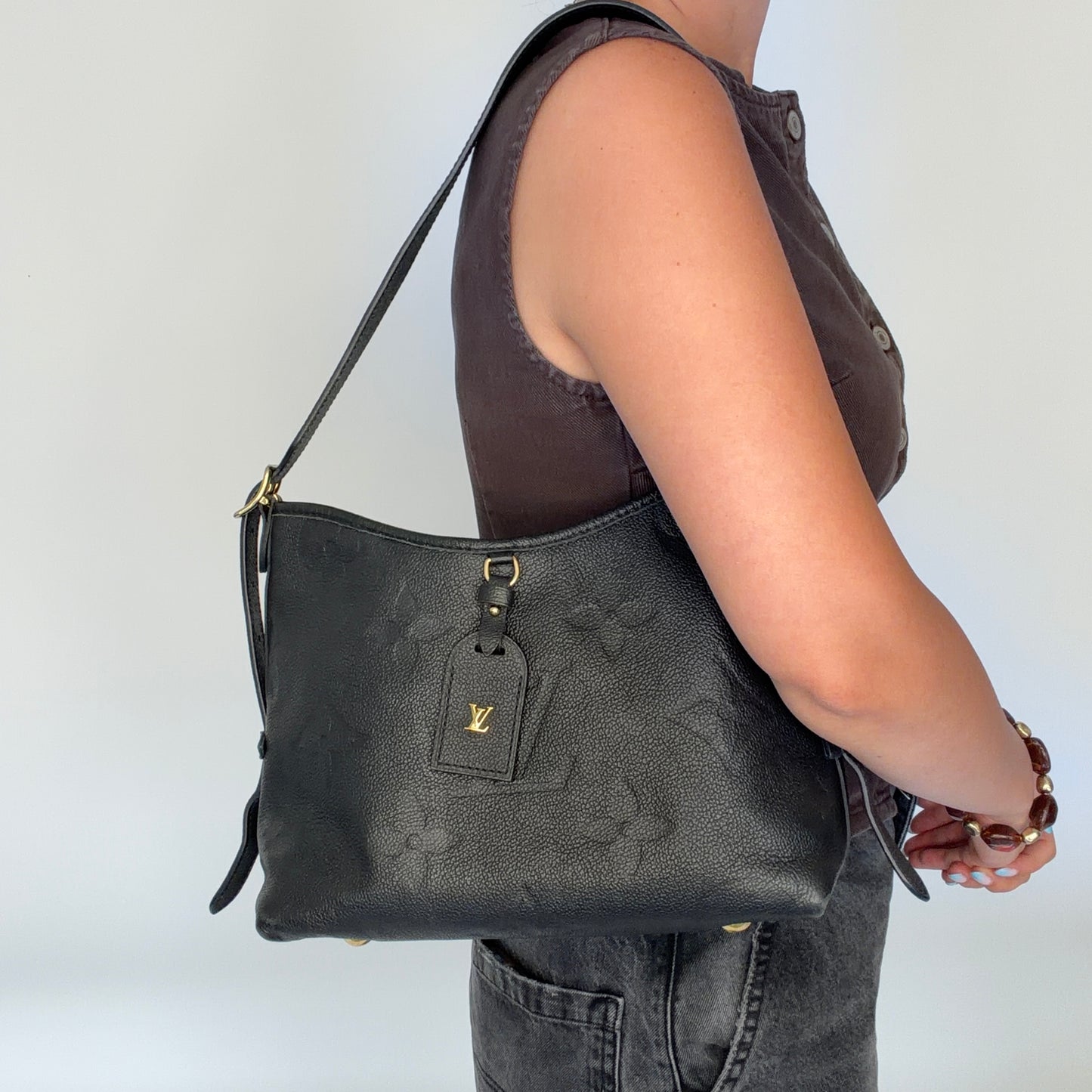 Louis Vuitton Carryall PM Empreinte Noir avec Pochette (NFID)