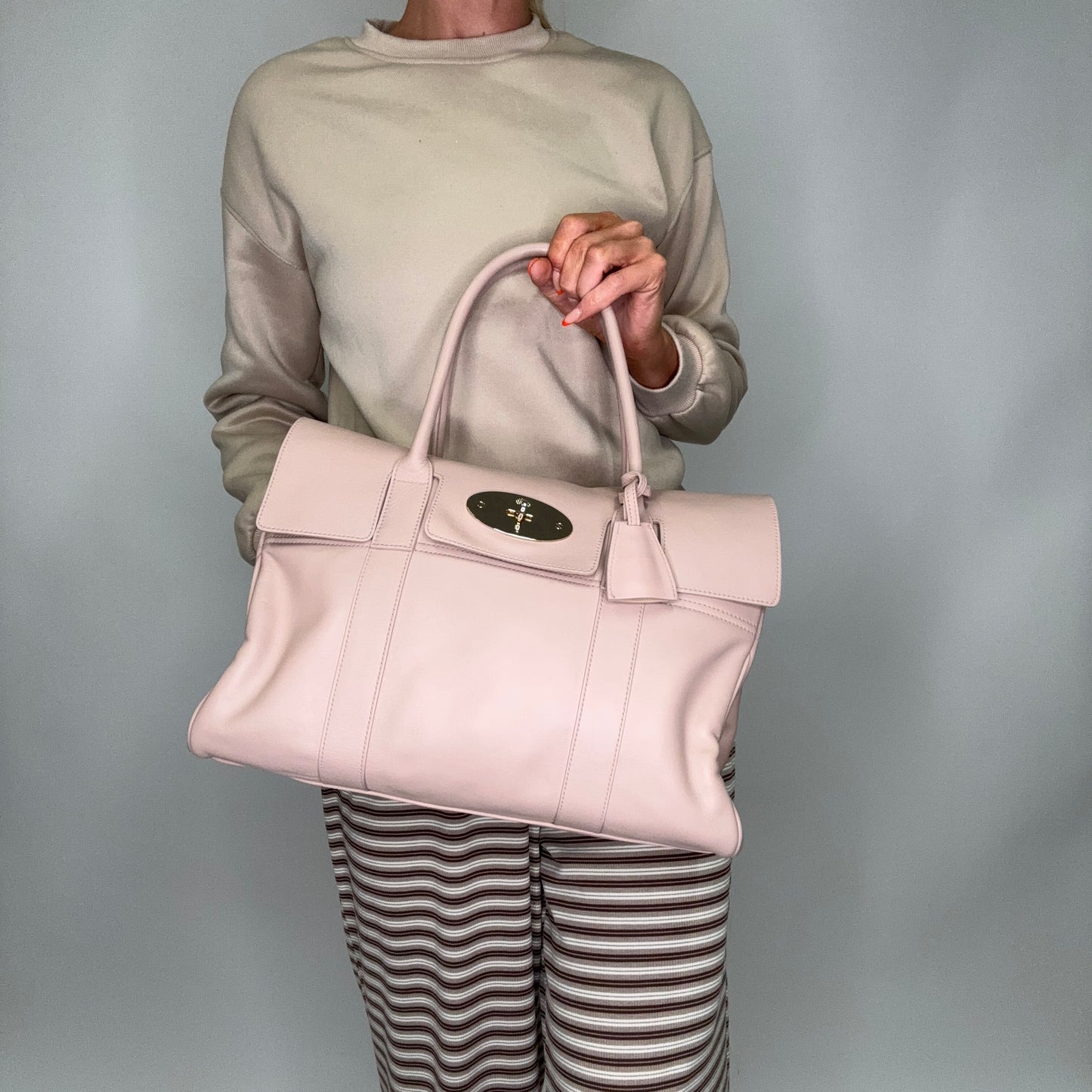Mulberry Bayswater Light Beige Silky Calf