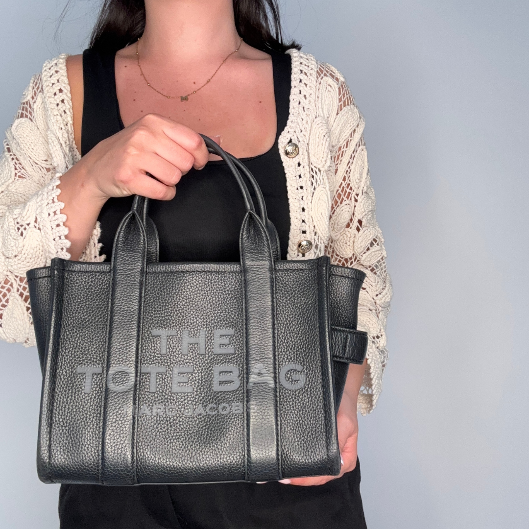 Marc Jacobs The Tote Bag Black Leather Small