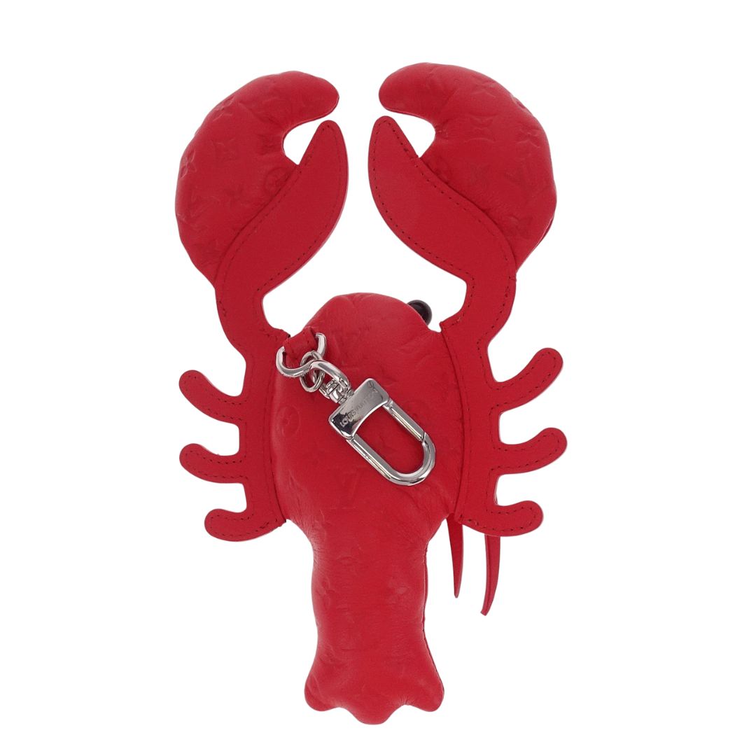 Louis Vuitton Lobster Bag Charm Red Mono Leather