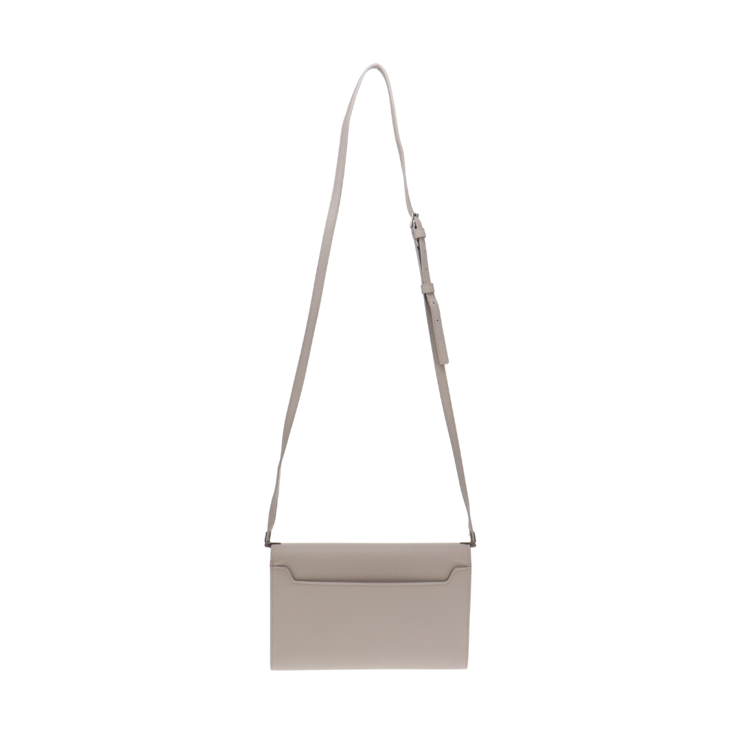 Saint Laurent Pale Grey Uptown Mini Strap Bag