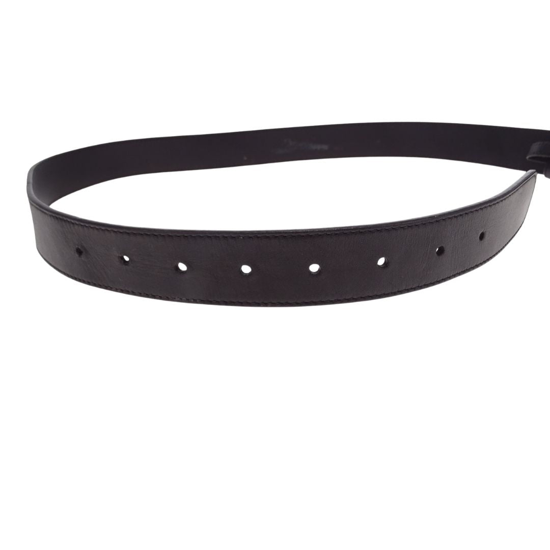Gucci 3cm Belt GG Black GHW 80cm