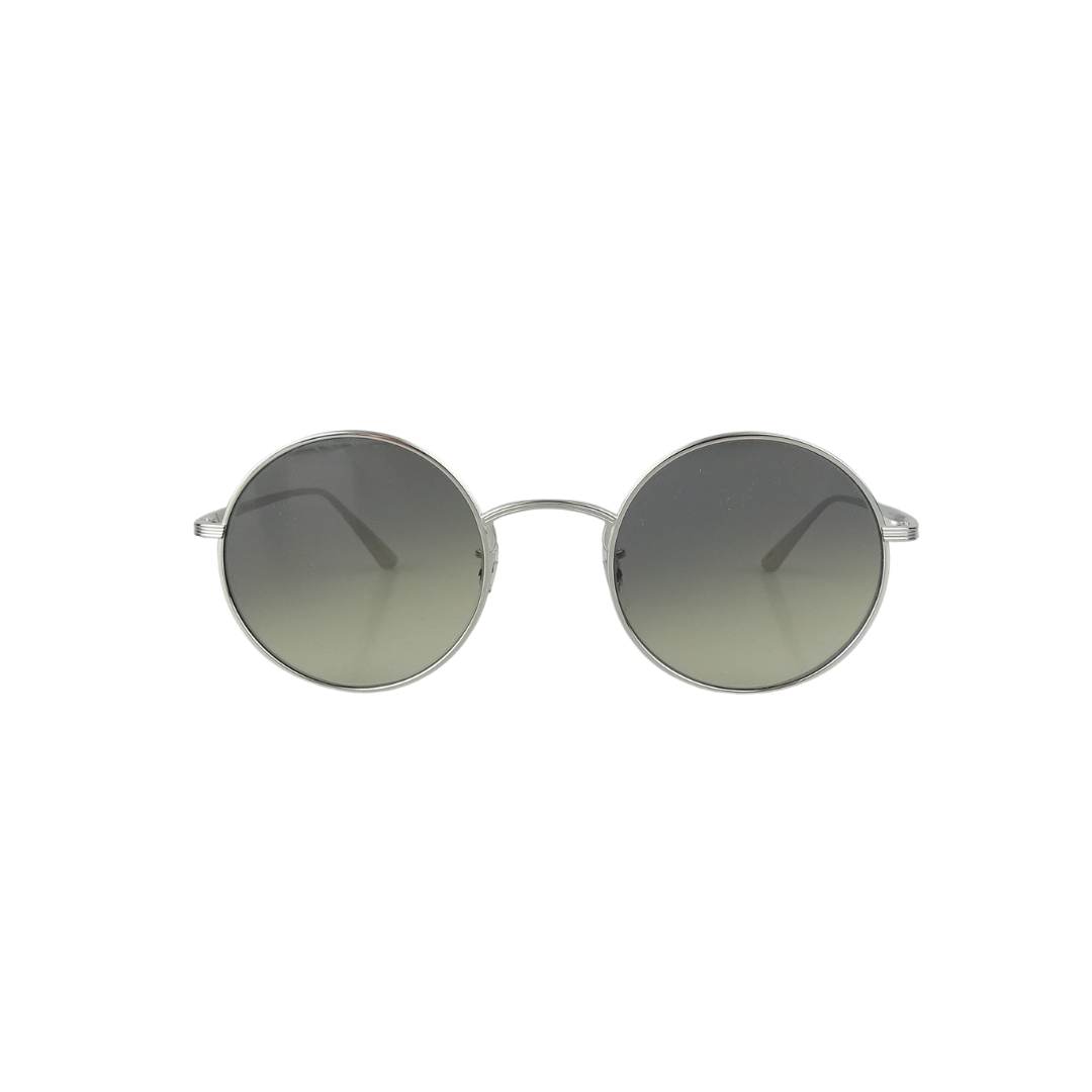 Oliver Peoples After Midnight Round Lens Metal Frame Sunglasses