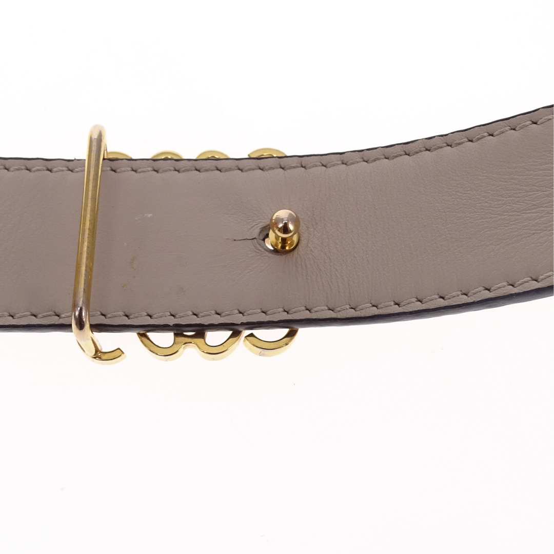 Loewe Anagram Belt Beige With Gold Buckle 90/36