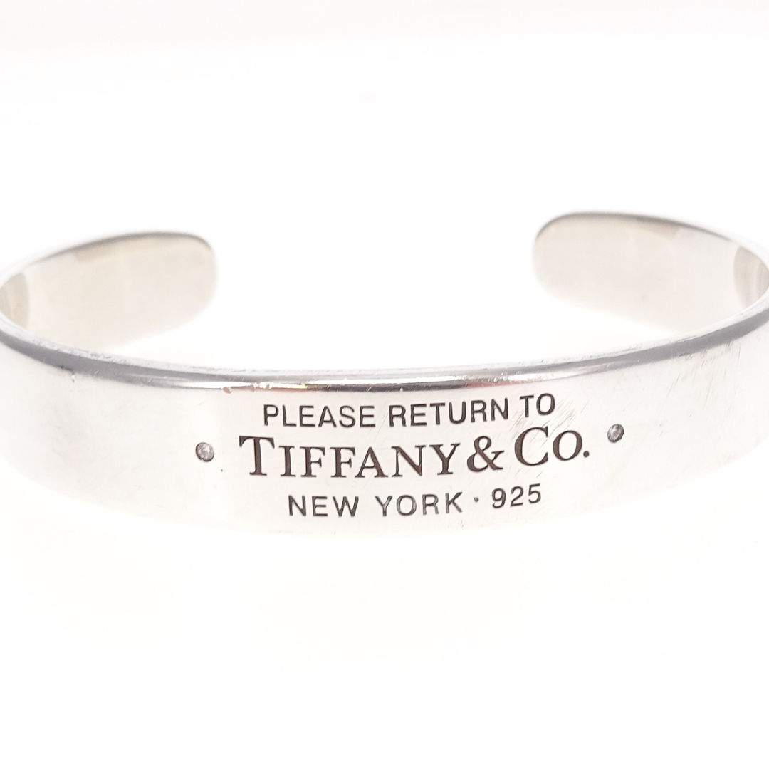 Bracelet jonc RTT Tiffany & Co en argent sterling avec diamants