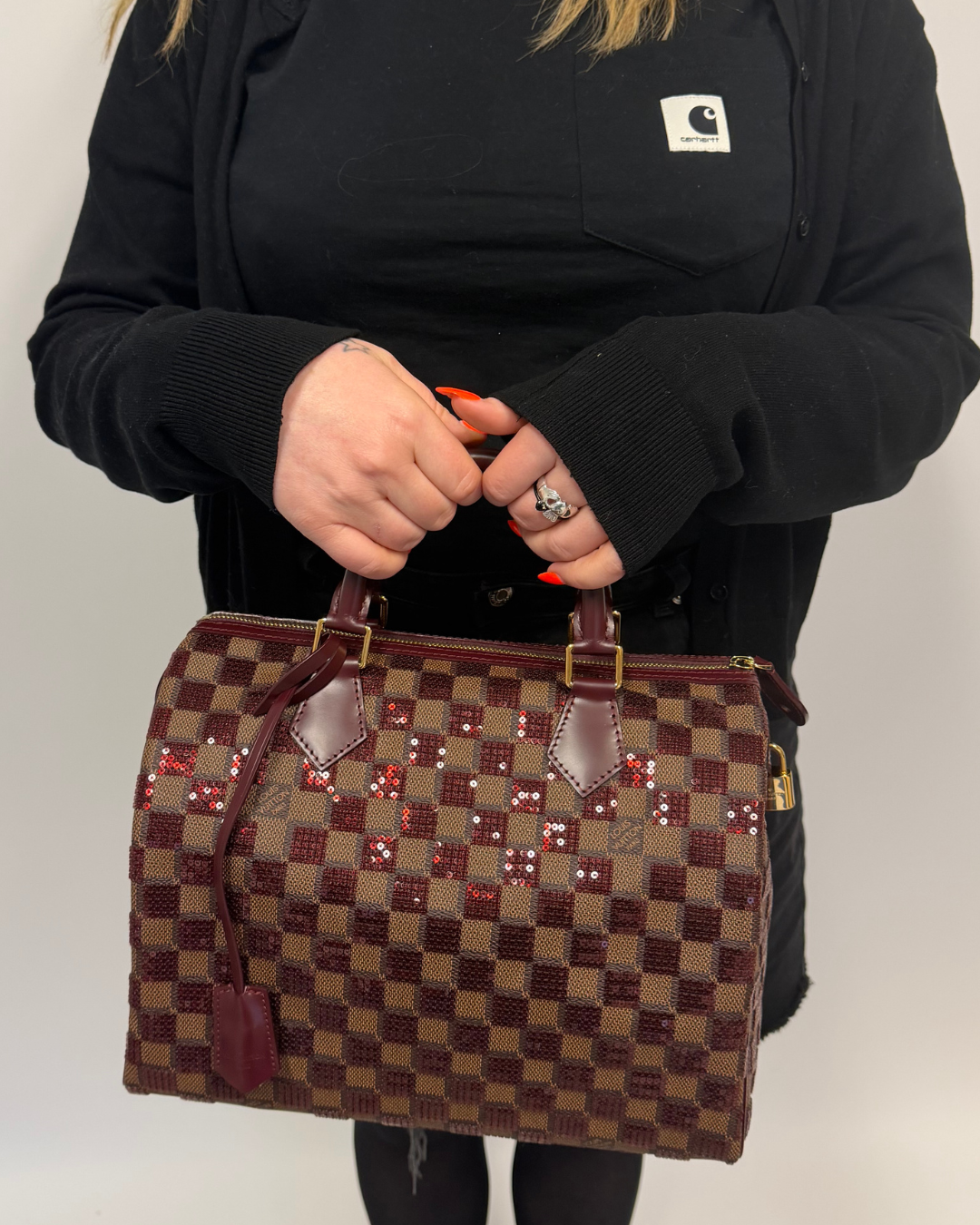 Louis Vuitton Speedy 30 Damier Paillettes Rouge SR1153 - 2013