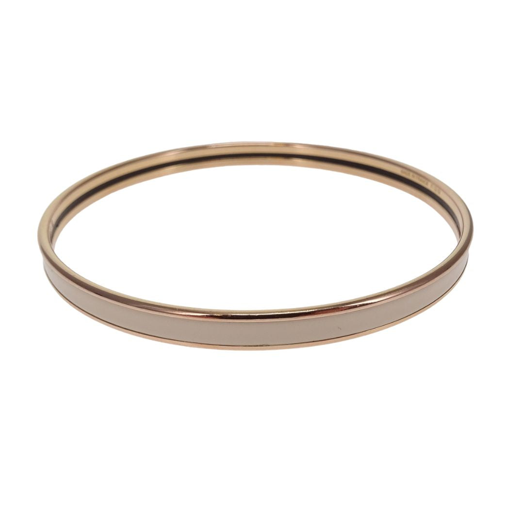 Hermes Uni Bangle Crème & Gold Extra Narrow