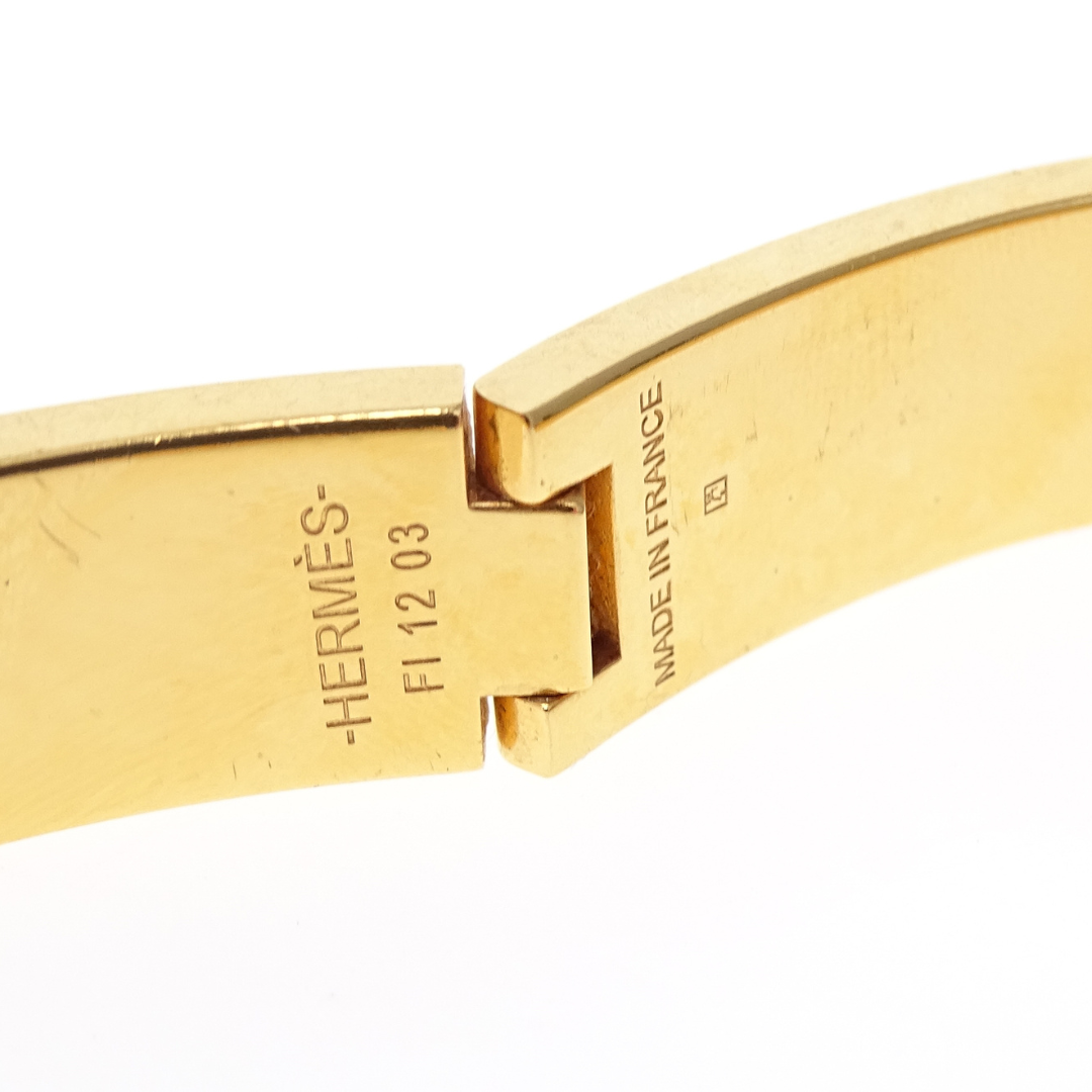 Hermes Clic H Gold and Marron Glace Enamel