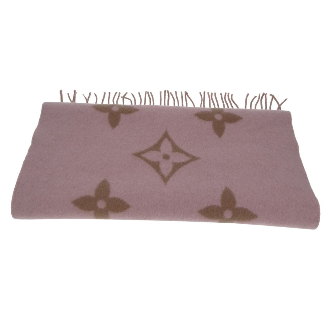 Écharpe Louis Vuitton Reykjavik Beige Rose 100% Cachemire