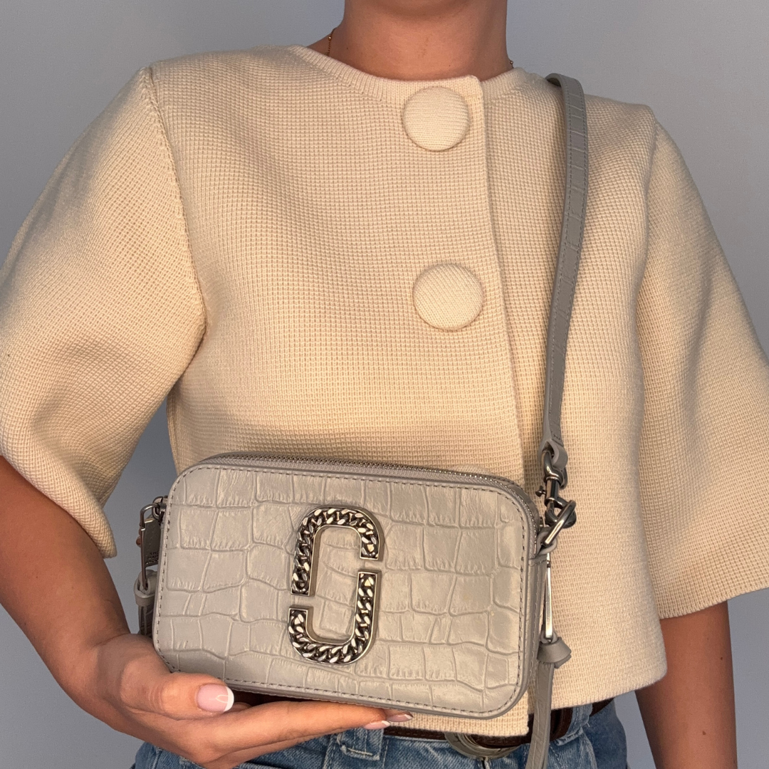Marc Jacobs Snapshot Grey Croc with 2x Straps