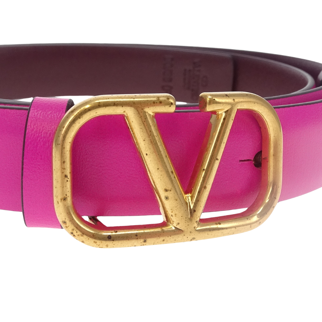 Valentino Belt Pink Leather 90cm