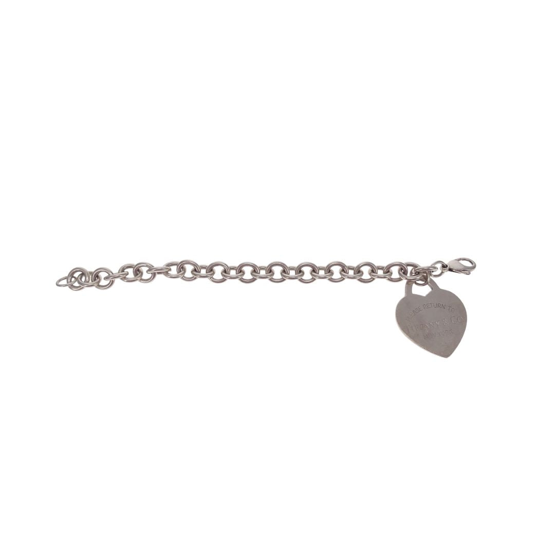 Tiffany & Co Large RTT Heart Tag Bracelet Sterling Silver