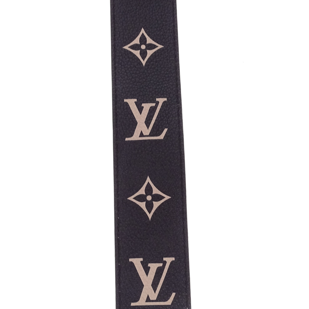 Louis Vuitton Strap For Shoulder Bags In Noir & Beige Monogram