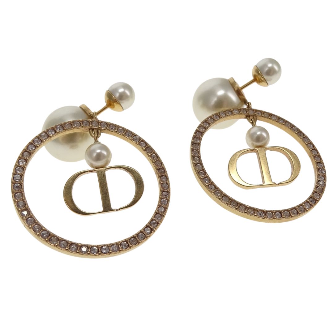 Dior Tribales Pearl Hoop CD Earrings