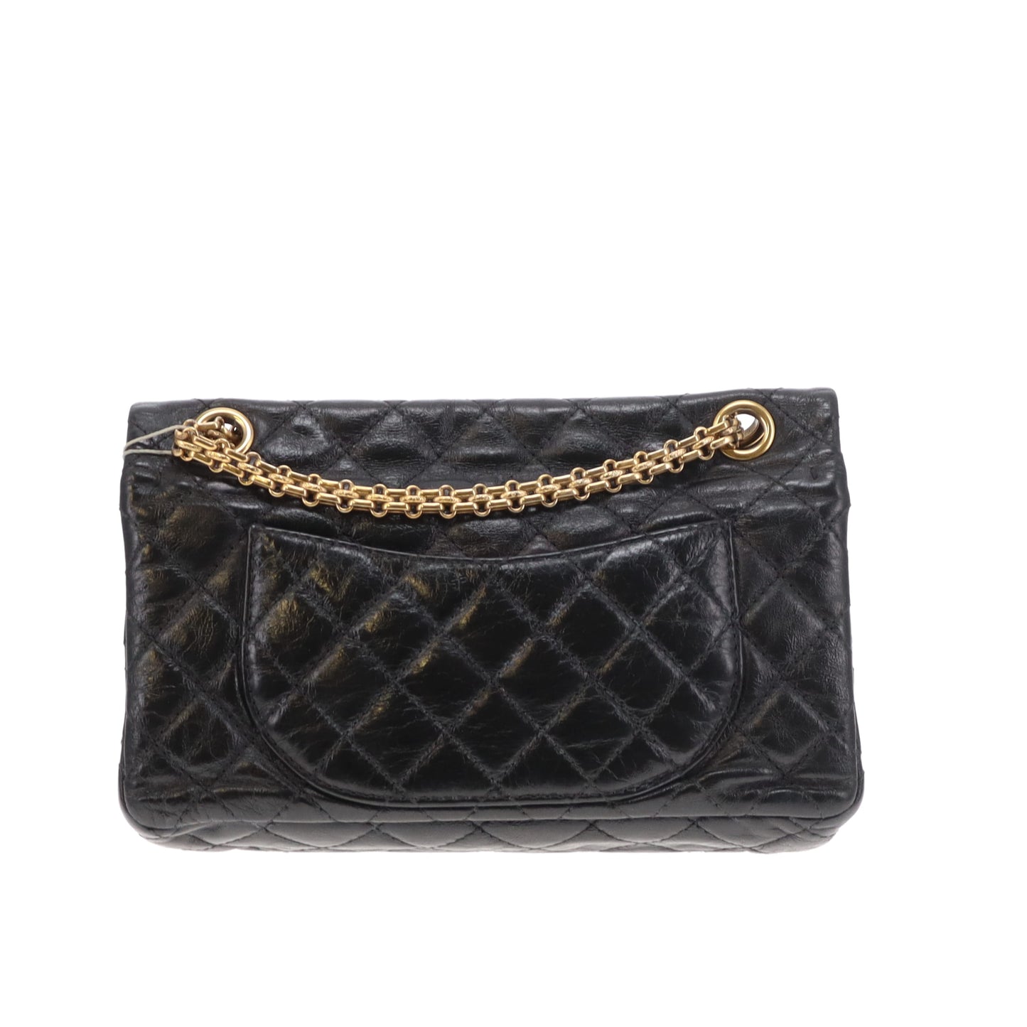 Chanel 2.55 Black Glazed Calfskin Reissue 224 Accordion Flap Bag 2008/09
