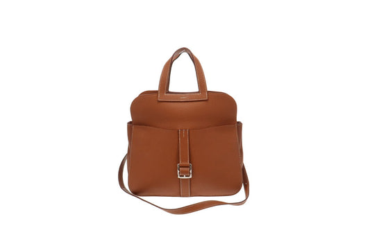 Hermes Gold Clemence Halzan 31 cm Bag 2016