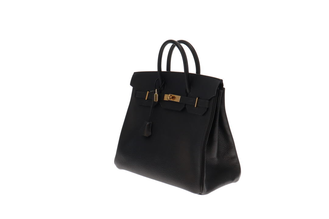 Hermes Hac Birkin 32 2001 Black Ardennes – Designer Exchange Ltd