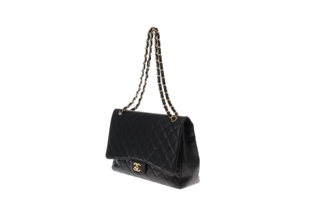 Chanel Vintage Caviar Single Flap Maxi Classic