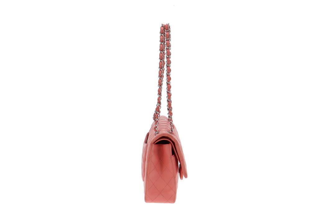 Chanel Soft Pink Lambskin Medium Classic Double Flap Bag 2012