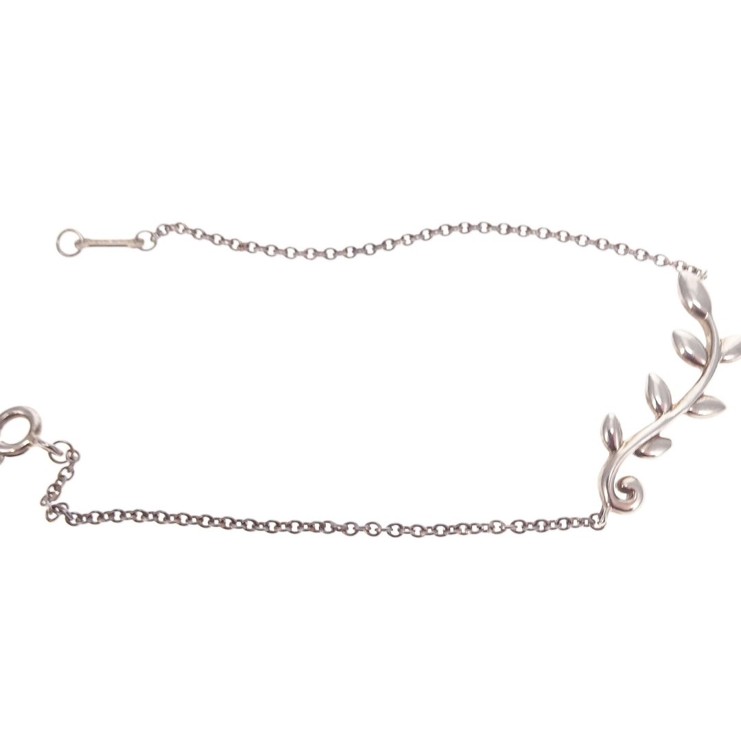 Tiffany & Co Paloma Picasso Olive Leaf Vine Bracelet Sterling Silver
