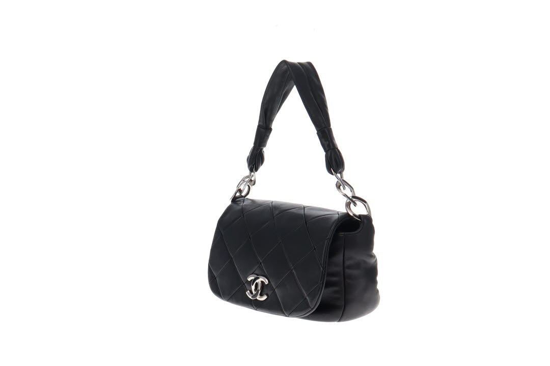 Chanel Black Lambskin Soft Handle Seasonal Flap Bag 2006/2008