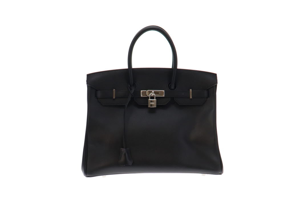 Hermes Black Epsom Palladium HW Birkin 35 2012