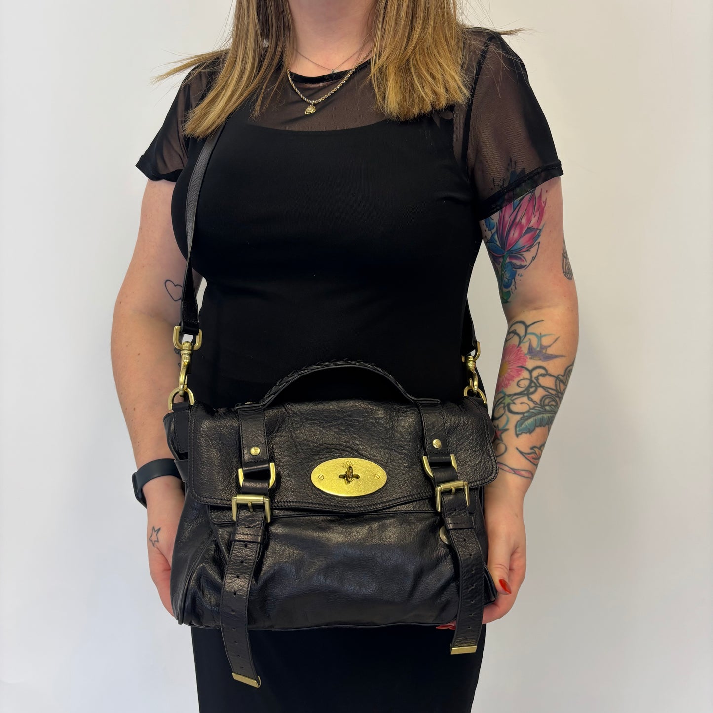 Mulberry Alexa Regular Black Glossy Leather