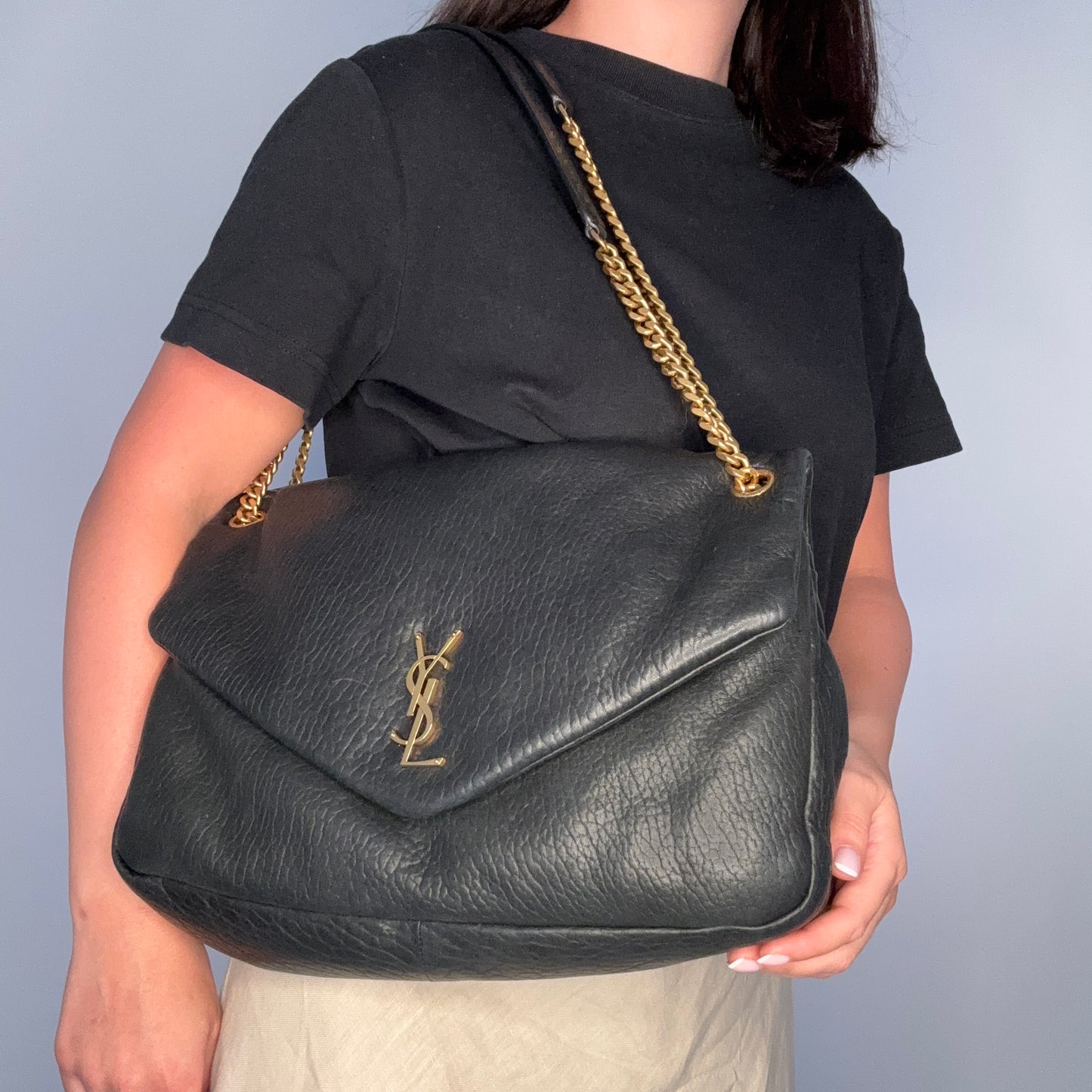 Saint Laurent Calyspo Large Black GHW 2023