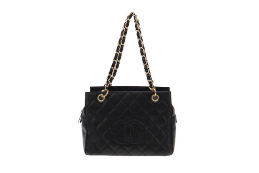 Chanel Vintage Caviar Leather Petite Shopping Tote 2007