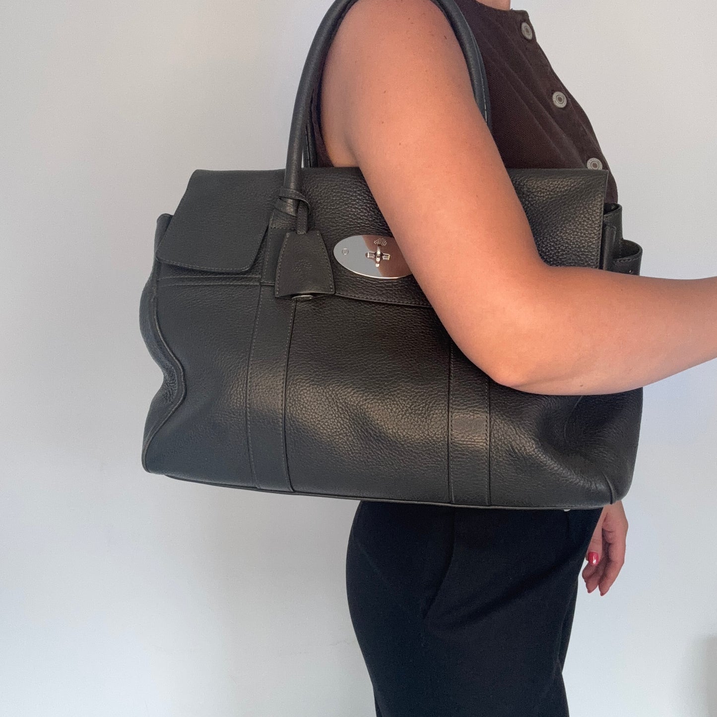 Mulberry Bayswater Mole Grey SHW