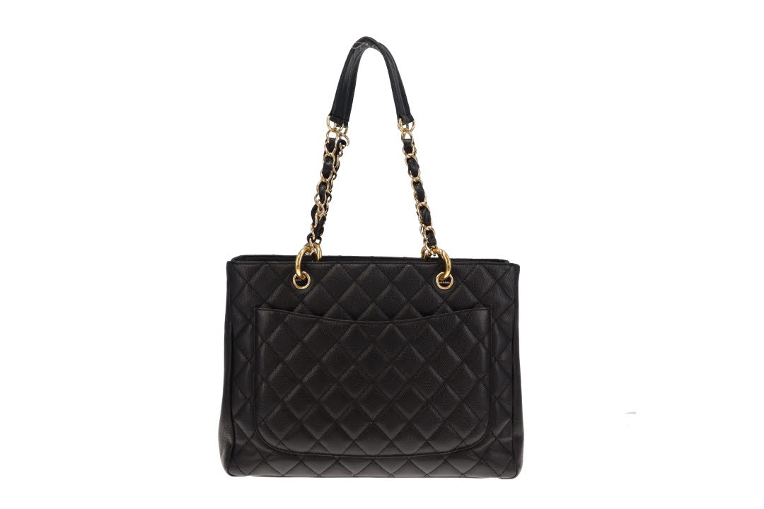 Chanel Vintage Black Caviar Grand Shopping Tote GST 2008 Designer Exchange Ltd
