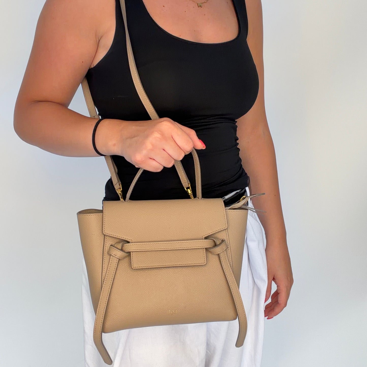 Celine Sac Ceinture Nano Taupe