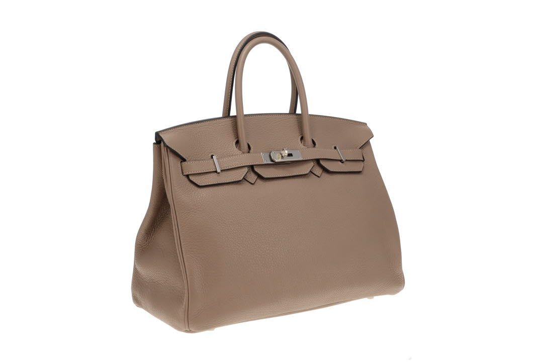 Hermes Gris Tourterlle Clemence PHW Birkin 35 2009