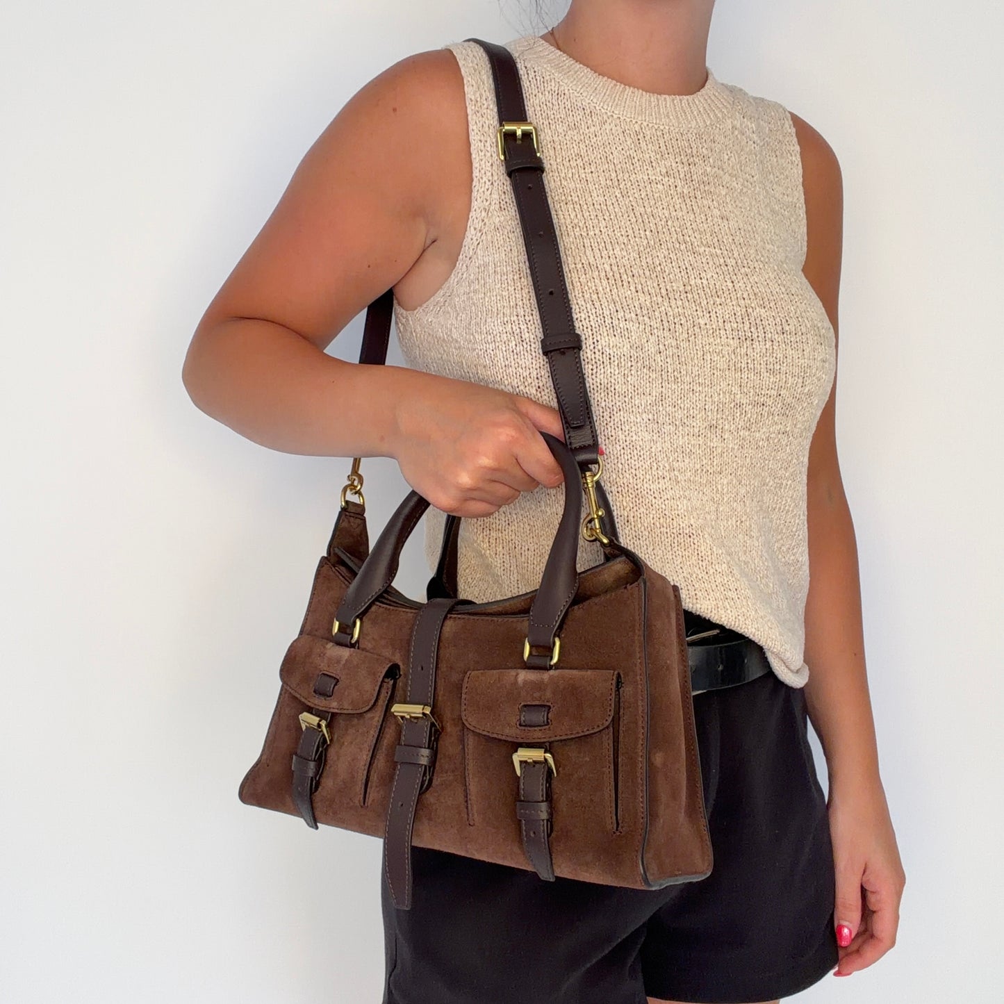 Mulberry Roxanne Small Chocolate Suede
