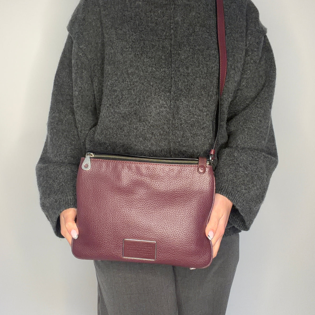Marc Jacobs Burgundy Crossbody with Top Handle